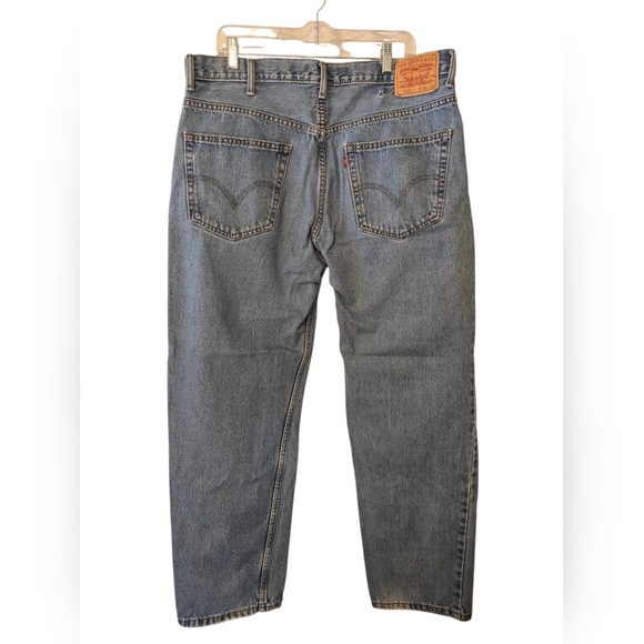 Levi's Men's Straight Fit Blue Jeans - Picture 3 of 6